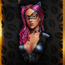 1/9 Lady Cat, modelo de busto de resina GK, tema de personaje femenino, kit sin montar y sin pintar 2024 - compra barato
