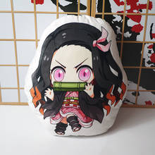 Demon Slayer Kimetsu no Yaiba pillow toy Anime Kamado Nezuko stuffed plush doll double sided case 45cm for gift 2024 - buy cheap