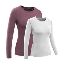 Женские рубашки для бега компрессионное Спортивное трико, одежда для фитнеса, спортзала, Топ с длинным рукавом, женская спортивная одежда куртка для бодибилдинга 2024 - купить недорого