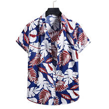 Camisa havaiana masculina de manga curta camisa beachwear casual impresso camisas de praia 2021 verão camisas masculinas blusa havai camisas 2024 - compre barato