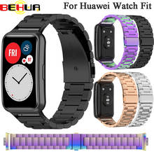 BEHUA Stainless Steel Watchband For Huawei Watch Fit Original Smartwatch Strap Replacement Wristband with Tools Bracelet Belt 2024 - buy cheap