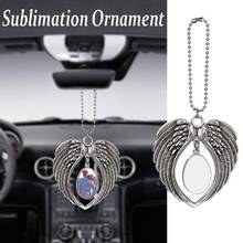 Angel Wing Sublimation Blank Pendant Heat Transfer Double-sided Printing Car Hanging Ornaments for Auto Home Decorations R58E 2024 - buy cheap