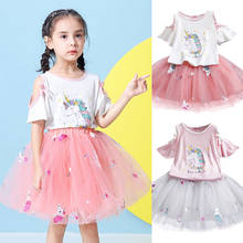Summer Girls Dress Unicorn Printed Kid Dresses Children Princess Tutu Dress Girls Party Clothes Baby Girl Casual Dresses 3-8 Yrs 2024 - buy cheap