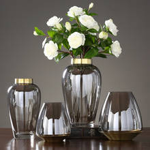 Современная простая стеклянная ваза Скандинавское украшение домашний ресторан настольные цветочные вазы цветочный горшок стеклянный террариум украшение дома 2024 - купить недорого