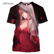 new 3D printing sweetheart FranXX anime T-shirt men and women fashion casual T-shirt Harajuku short-sleeved men's sports T-shirt 2024 - buy cheap