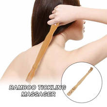 Madeira de bambu massagem corporal volta scratcher corpo vara dupla rolo massager de bambu cócegas massager rolamento punho 2 2024 - compre barato