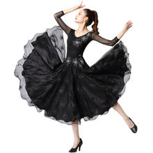 2019  New Ballroom Dancing Dress black Modern Dance Competition Costume women Waltz Tango dancing dresses 2024 - buy cheap