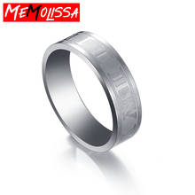 8 mm 316L Stainless Steel Wedding Band Ring Roman Numerals Cool Punk Rings for Men Women Fashion Jewelry Wholesale 2024 - buy cheap