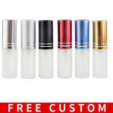 Free Custom Logo 5 ML Frosting Glass Perfume Portable With Spray Empty Refillable Cosmetic Containers With Aluminium Pump 2024 - buy cheap
