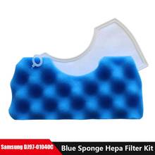 Синим губчатым материалом блок фильтра Hepa комплект для Samsung DJ97-01040C SC43 SC44 SC45 SC47 серии робот пылесос запчасти аксессуар 2024 - купить недорого