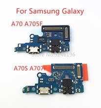 Puerto de carga USB para Samsung Galaxy A70, SM-A705F, A70S, A707F, Conector de base, cable suave, piezas de repuesto, 1 ud. 2024 - compra barato