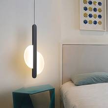 Nordic led bedroom bedside pendant lamp creative single head small hanging lamp bar counter restaurant modern ins style lighting 2024 - buy cheap