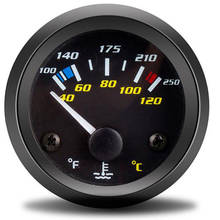 2 in 1 Car Dual Analog Water Temp Gauge 2" 52mm 40~120 Celsius 100~250 Fahrenheit Temperature sensor 12V Auto Instrument racing 2024 - buy cheap