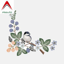 Aliauto Lifelikeness Car Sticker Mysterious Colored Flowers Birds Personalized Decor PVC High Quality Creative Decal,15cm*13cm 2024 - buy cheap