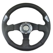 Universal 13 inch Sport Car Steering Wheel Leather Carbon Fiber Horn Flat Type Racing Steering Wheel 320mm 2024 - buy cheap