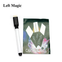 1 Juego de cartas mágicas para uñas, predicción de la mente, trucos de magia, accesorios de escenario, magia fácil de hacer, juguete de ilusión 2024 - compra barato