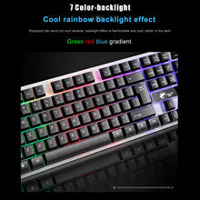 2020 T350 Rainbow Backlight Usb Ergonomic Gaming Keyboard For Pc Laptop Original Usb Wired 104 Keys Gaming Mechanical Keyboard 2024 - buy cheap