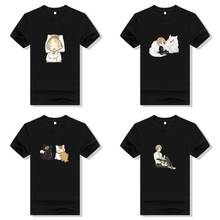 Camisa de algodão de algodão de manga curta de verão casual camiseta topos de mulher camisetas natsume yuujinchou t camisa cosplay 2024 - compre barato