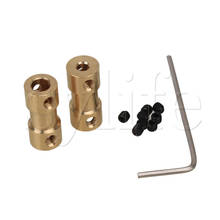 2 x conector de bronze da transmissão do motor do acoplador do eixo 2mm a 2mm 2024 - compre barato