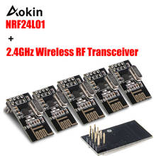 5 шт. NRF24L01 + 2,4 ГГц беспроводной Радиочастотный приемопередатчик NRF24L01 беспроводной модуль передачи данных 2,4G для Arduion diy kit 2023 - купить недорого
