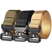 Cinturones tácticos de nailon, cinturón militar con hebilla de Metal, ajustable, de entrenamiento resistente 2024 - compra barato