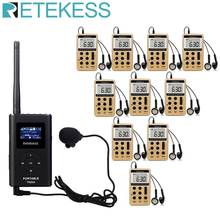 Retekess TR504 0.6W FM Transmitter+10pcs V112 FM Receiver Wireless Tour Guide System Guiding Church Meeting Translation System 2024 - buy cheap