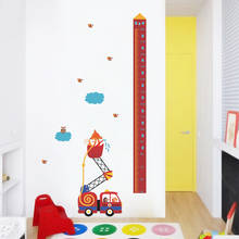 Pegatina de pared con dibujos animados de escalera de fuego, calcomanías de pared de medida de altura para guardería, habitaciones de niños, tabla de crecimiento, Mural de vinilo de pared de dormitorio, arte Diy 2024 - compra barato