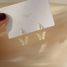 14k Real Gold Plated Fashion Jewelery Shell Butterfly Exquisite Stud Earrings for Woman Holiday Party Elegant Earring 2024 - buy cheap