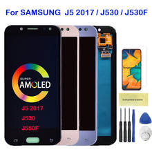 Display lcd super amoled para smartphone, tela sensível ao toque, ideal para samsung galaxy j5 2017, j530, j530f, j5 pro 2017, j530 2024 - compre barato