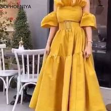 Новое поступление, атласные вечерние платья желтого и золотого цвета 2021, вечерние платья Caftan Dubai, вечерние платья Abiye, вечерние платья 2024 - купить недорого