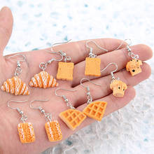 1Pair Creative Baking Cake Earrings Girl Gift Fashion Resin Simulation Bread Food Earrings For Women Eardrop Jewelry 2024 - buy cheap