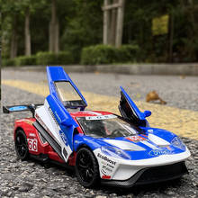 1:32 Ford V8 Track Alloy Sports Car Model Diecast Toy Vehicles Metal Toy Car Model Simulation Sound and Light Childrens Toy Gift 2024 - buy cheap