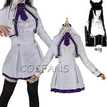 ¡Anime! Azur Lane-traje de batalla Kashino SR para mujer, uniforme encantador, disfraz de Halloween, hecho a medida y peluca 2024 - compra barato