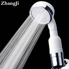 ZhangJi Drilling Panel Hand Shower Bathroom Water Saving Filter Handheld Round Therpy Spray Nozzle Rainfall Shower Head 2024 - buy cheap