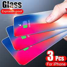 3PCS Full Cover Tempered Glass On The For iPhone 7 8 6 6s Plus X Screen Protector On iPhone X XR XS MAX 5 SE 11 12 Pro Max Glass 2024 - buy cheap