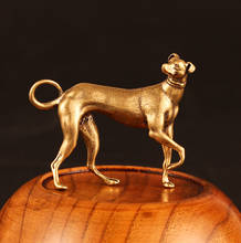 Pingente de chaveiro artesanal de latão sólido, feito à mão diy enfeite de cachorro miniatura encaixe em chaveiro acessórios de decoração de mesa a0388 2024 - compre barato