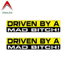 Aliauto Warning Car Sticker 2 X Reflective DRIVE BY A MAD BITCH Decal Accessories PVC for Prius Mazda Cx 5 Gti Vw Golf,20cm*5cm 2024 - buy cheap