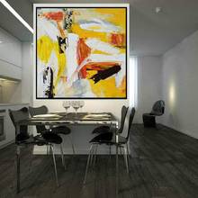 Extra Large Wall Art Canvas Yellow Painting On Canvas Modern Abstract Painting Textured Wall Art Canvas Large Oil Painting 2024 - buy cheap