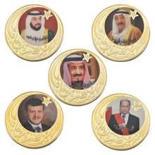 WR 5PCS New Arrive Coin of the Middle East Famous Person Gold Plated Commemorative Coin for Fans Souvenir Worth Collection 2024 - buy cheap