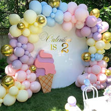 Kit de arco-íris para guirlanda de balão, 122 pçs, unicórnio, pasta, arco-íris, brinquedos de decoração, fundo 2024 - compre barato