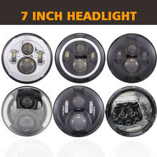 7 inch LED Headlights with Halo Ring Amber Turn Signal For Lada Niva 4x4 Samurai 7 Led Halo Headlight For VAZ 2101 Softail Cafe 2024 - buy cheap
