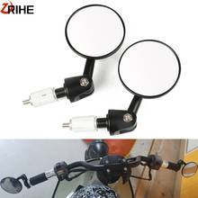 Motorcycle 7/8" 22mm CNC Round Bar End Rearview Side Mirrors Handlebar end mirror For Yamaha BMW  Aprilia Vespa Kymco Piaagio 2024 - compre barato