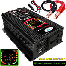 Inversor de potência automotivo 6000w, adaptador com visor de led, transformador de voltagem 12v para 110/220v, usb duplo, eletrodomésticos para carros 2024 - compre barato