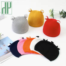 Gorro de punto de algodón para bebé, gorro informal para recién nacido, niñas y niños, con orejas pequeñas, cálido y suave, 8 colores, gran oferta 2024 - compra barato