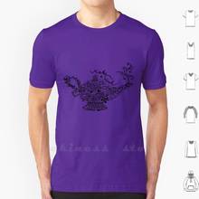 Magic Lantern Mandala T Shirt 6xl Cotton Cool Tee Magic Lantern Mandala Pen Ink Wish Quote Dream Genie Aladdin Magic Lamp Genie 2024 - buy cheap