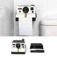 1 peça decorativa retrô com tecido polaroid criativo em forma de câmera caixas de tecidos desenhadas caixa de suporte de papel higiênico decoração para banheiro 2024 - compre barato