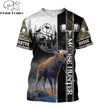 2021 Summer Hipster Men t-shirt Beautiful Moose Hunting 3D Printed Harajuku Short sleeve T shirt Unisex Casual tops TX0170 2024 - buy cheap