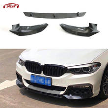 Carbon Fiber Front Lip Splitters Flaps  for BMW 5 Series G30 G38 M Sport 2017-2019 Head Bumper Chin Shovel Protector 2024 - buy cheap