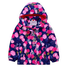 Теплая водонепроницаемая куртка для девочек, весна-осень 2020, Детские ветрозащитные куртки, пальто для девочек, детская верхняя одежда с капюшоном для детей 3-12 лет 2024 - купить недорого