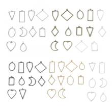 Molde de resina geométrica de aleación, conjunto de collar de flor prensada hueca de fabricación de marco de joyería de colgantes 2024 - compra barato